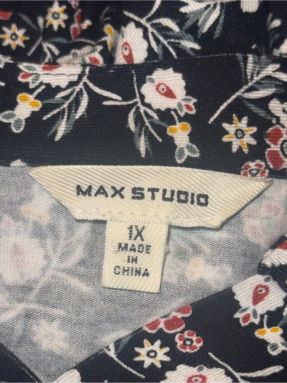 Max Studio Black Maxi Dress with Pink and White Floral Print - Picture 9 of 11